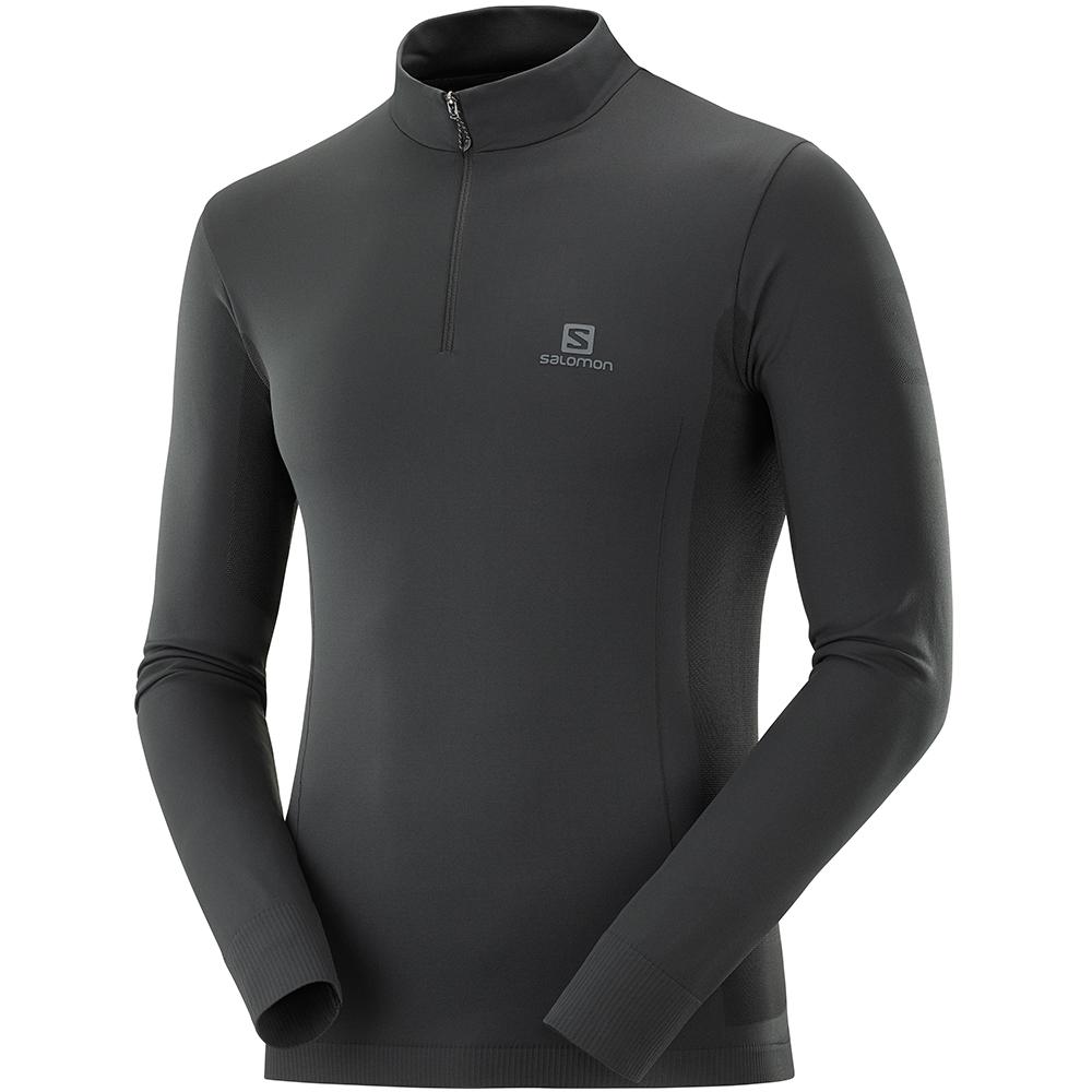 Salomon Israel EXPLORE SEAMLESS HZ M - Mens Midlayers - Black (QNUL-10938)